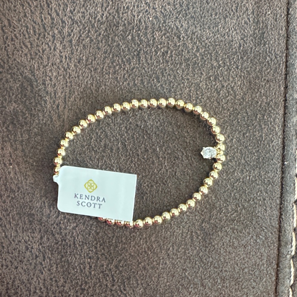 Kendra Scott Gold Beaded Bracelet with Silver Accent